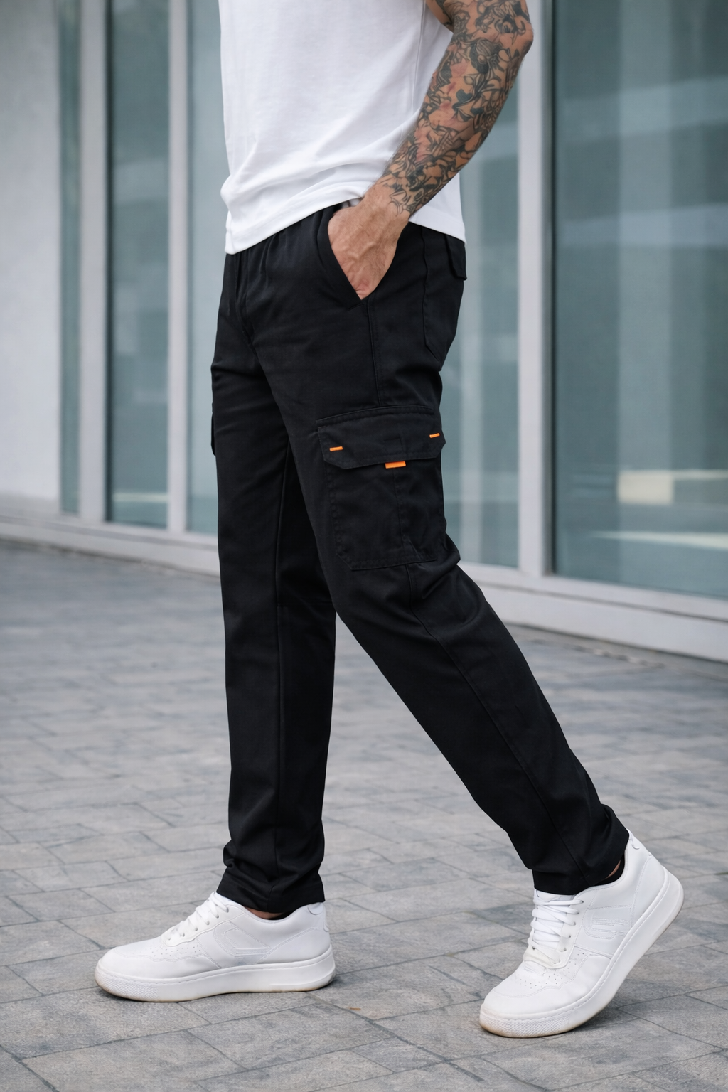 TACTICAL-COTTON CARGO-TROUSER-BLACK