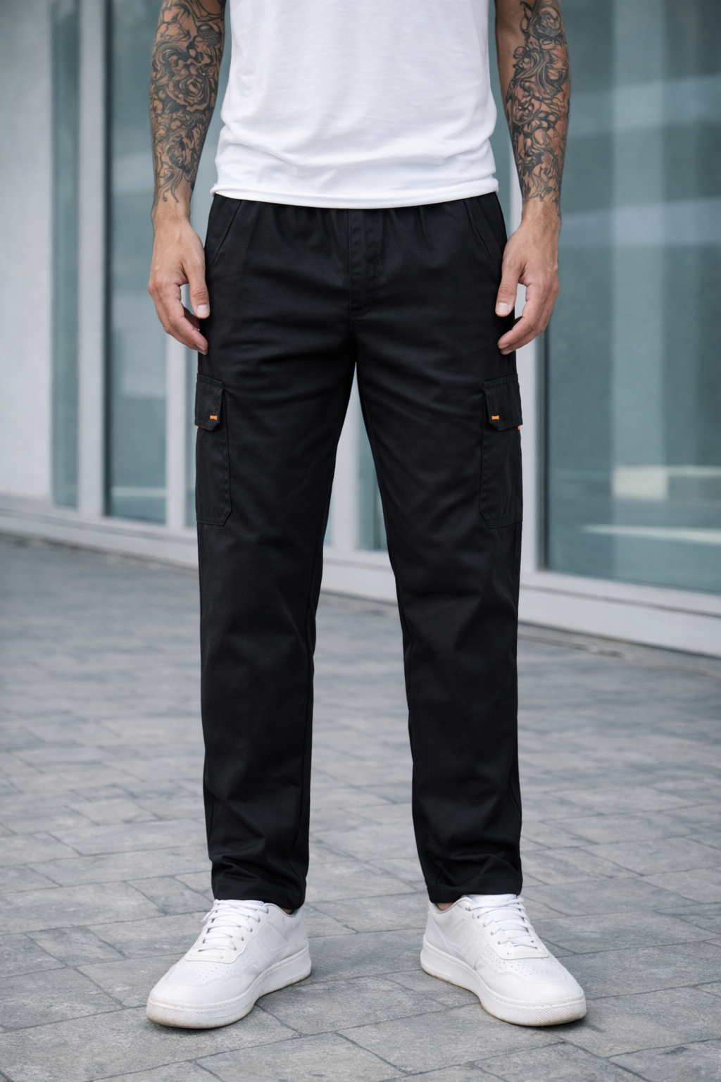 TACTICAL-COTTON CARGO-TROUSER-BLACK