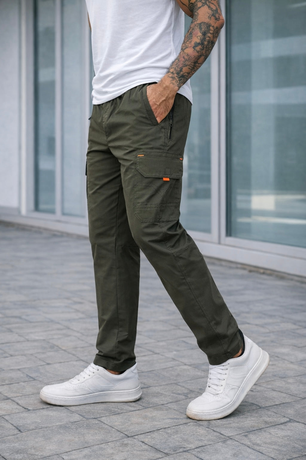 TACTICAL-COTTON CARGO-TROUSER-OLIVE