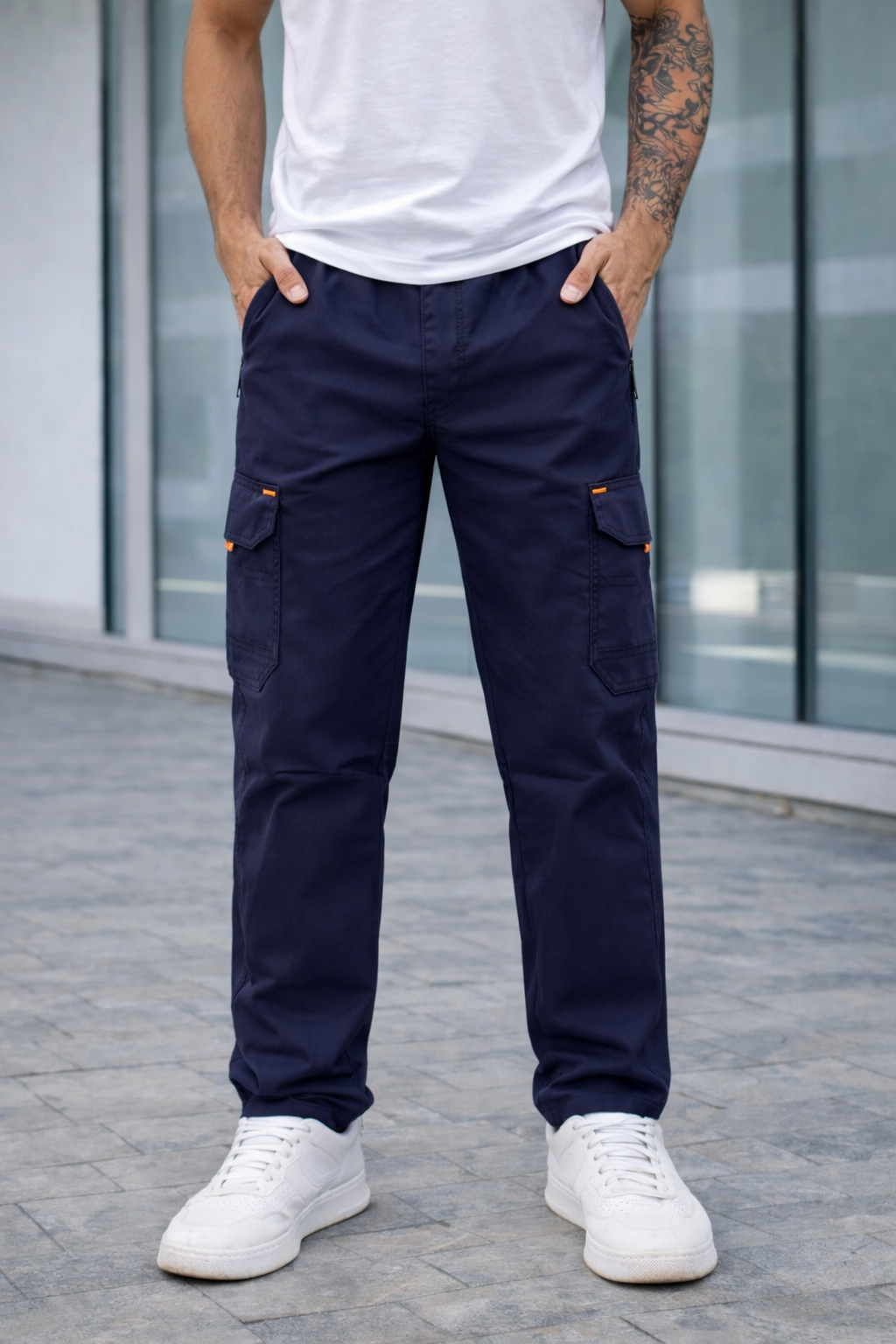 TACTICAL-COTTON CARGO-TROUSER-NAVY