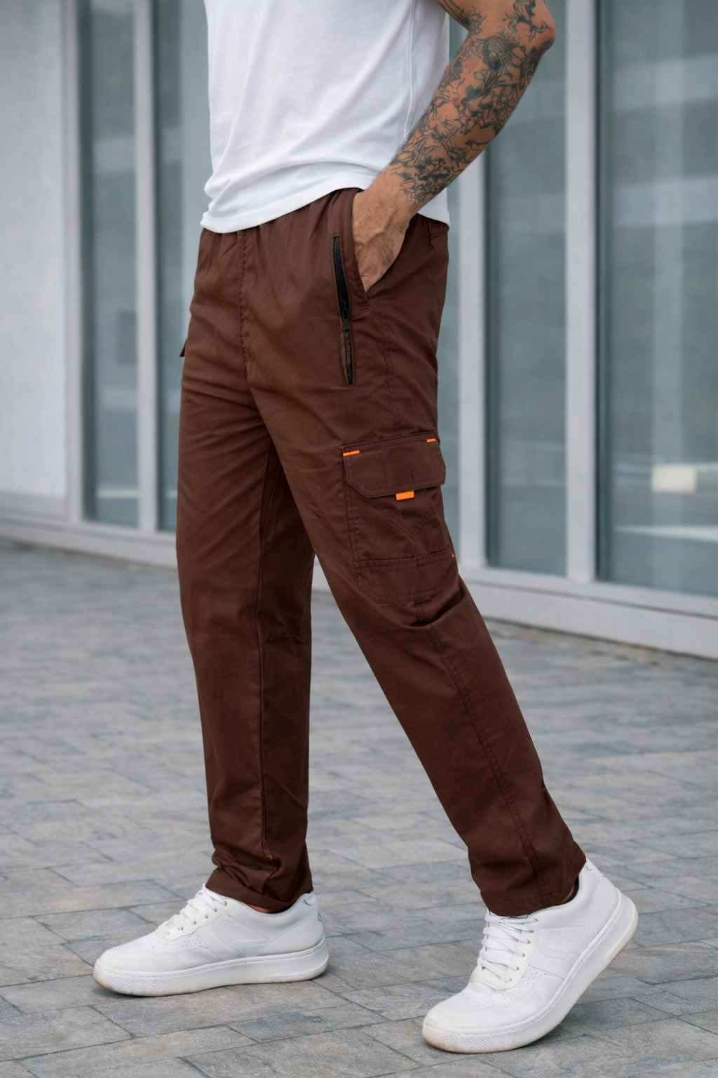 TACTICAL-COTTON CARGO-TROUSER-BROWN