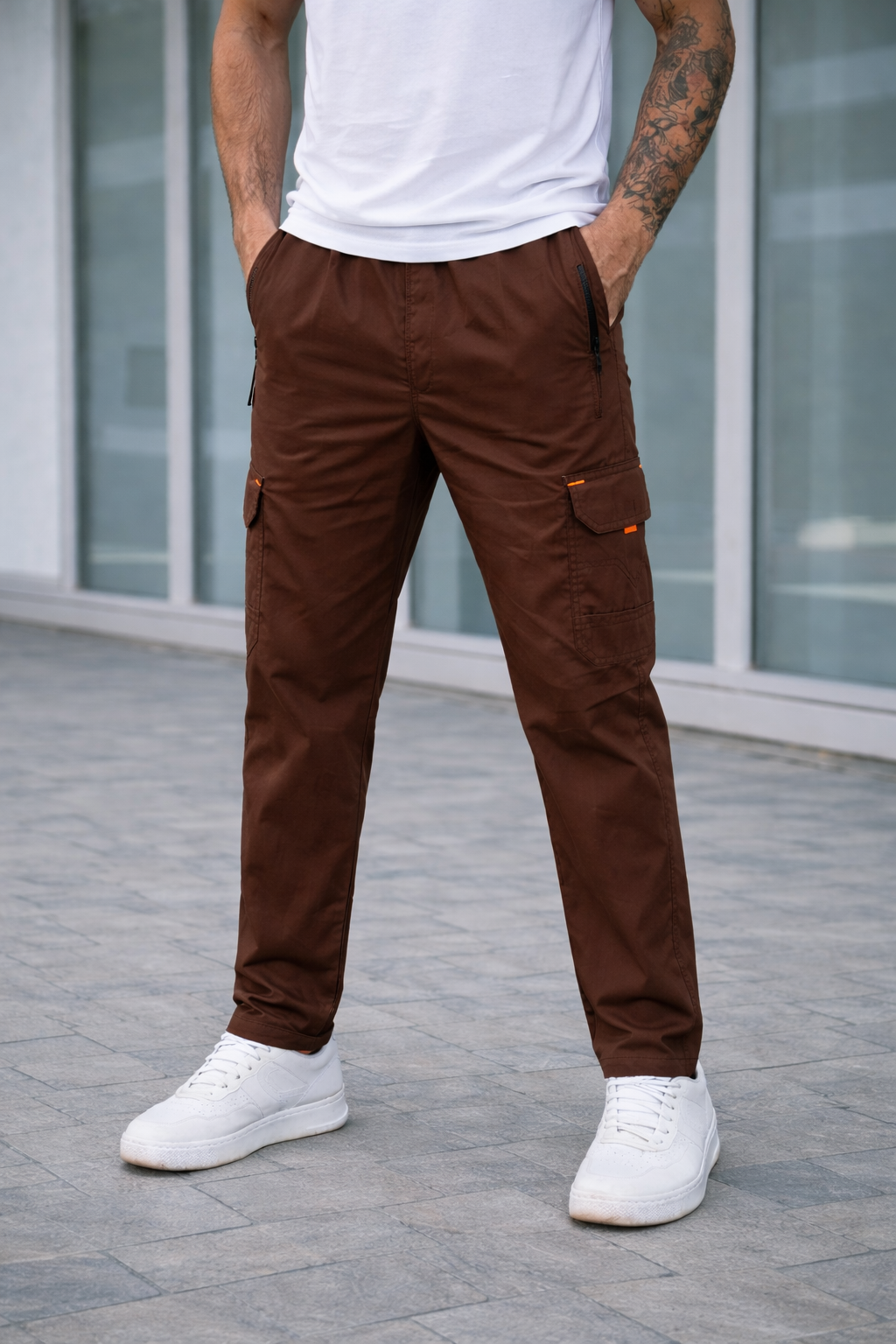 TACTICAL-COTTON CARGO-TROUSER-BROWN