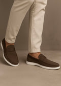 0013 SUEDE SOFT LOAFERS-BROWN