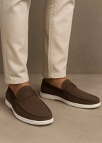 0013 SUEDE SOFT LOAFERS-BROWN
