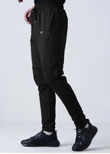 THE LINEN PLEATED TROUSER-BLACK