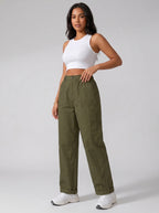 Women Paper Cotton Cargo Pants