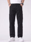 Men Cargo Trousers - Black