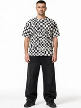 Printed Dropshoulders Cotton T Shirt