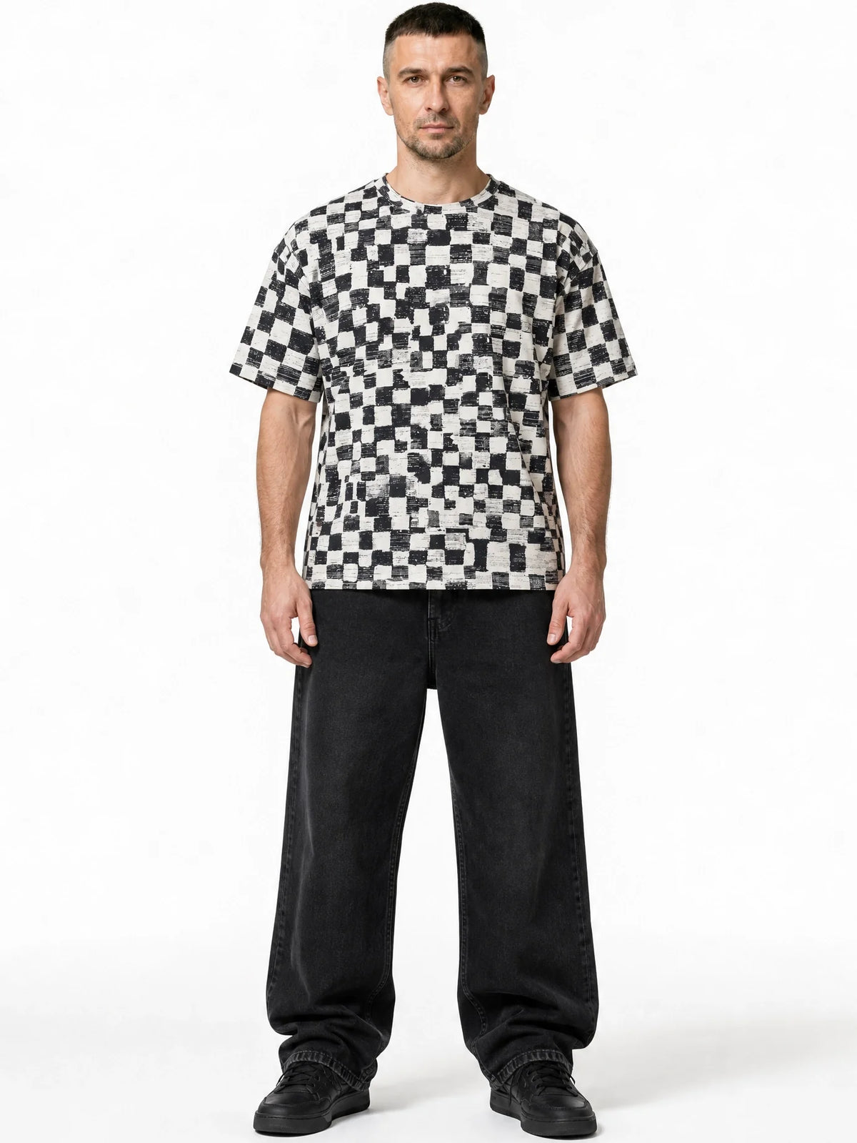 Printed Dropshoulders Cotton T Shirt