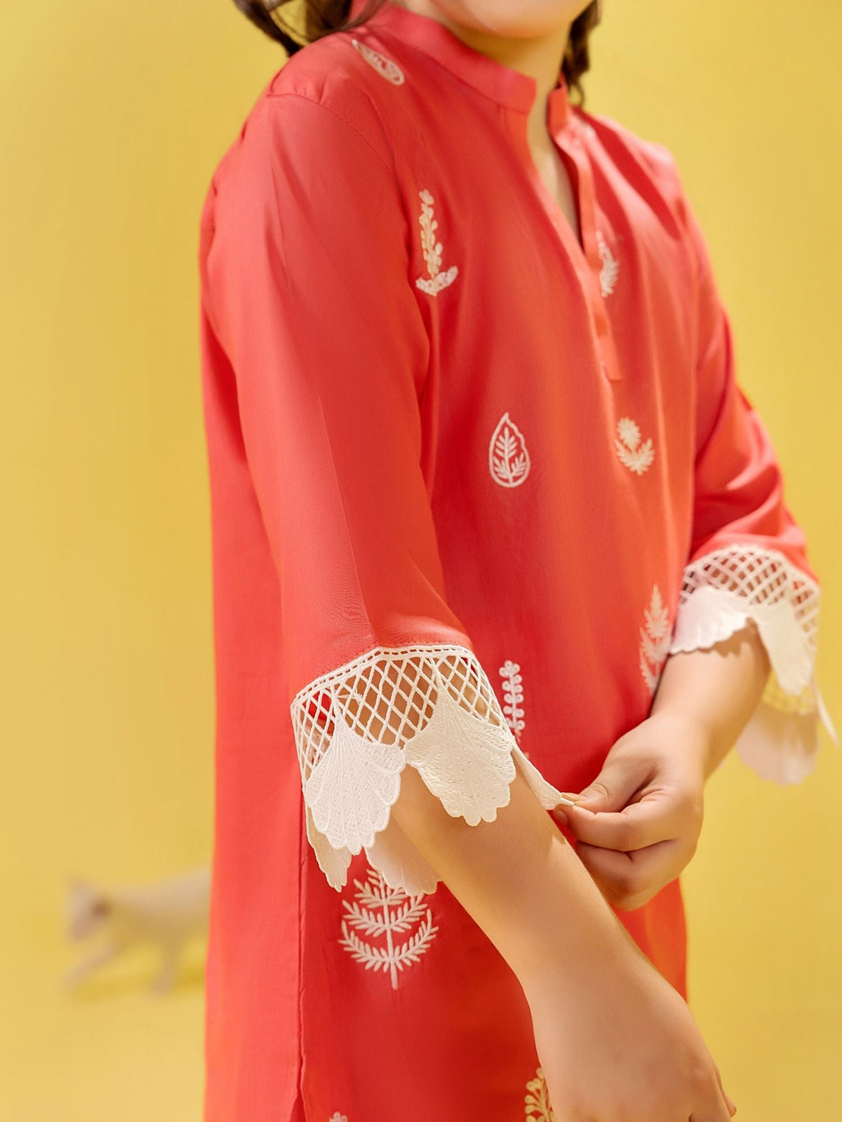Girls Summer 2Pcs Embroidered Suit VG146-A
