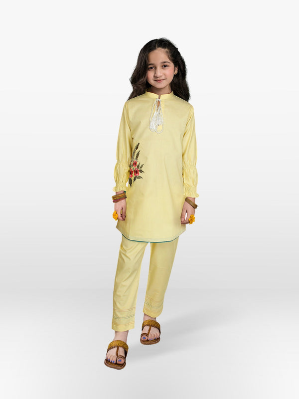 Girls Summer 2Pcs Embroidered Suit VG69-B
