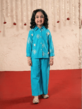 Girls Summer 2Pcs Embroidered Suit VG178-B