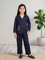Girls Winter 2Pcs Embroidered suit VG217-A