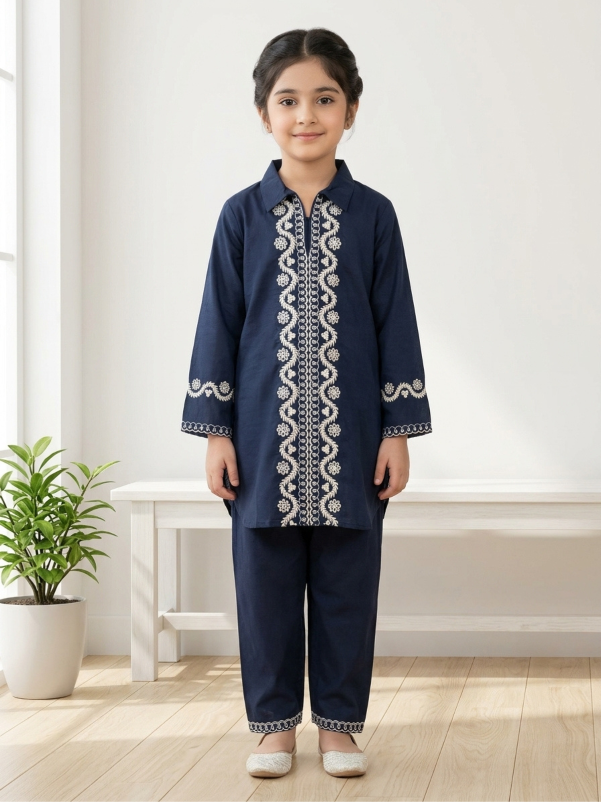 Girls Co Ord Set Embroidered VG212-A