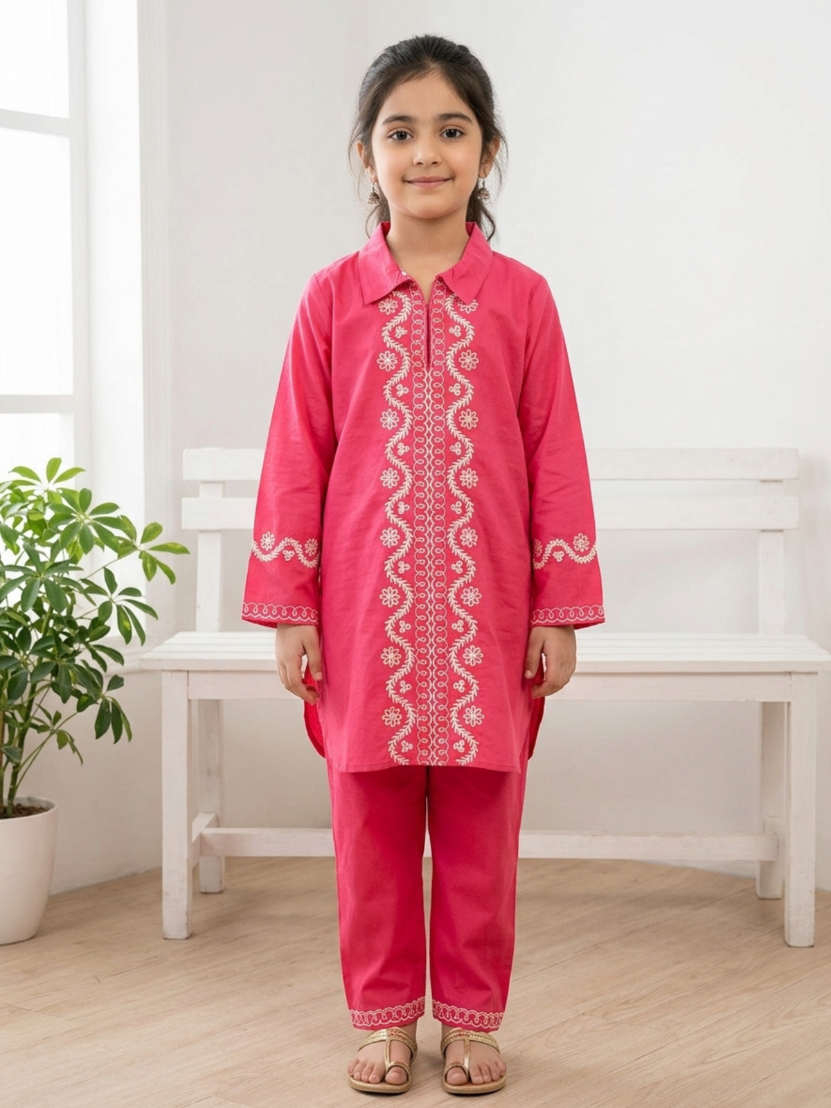 Girls Co Ord Set Embroidered VG212-B