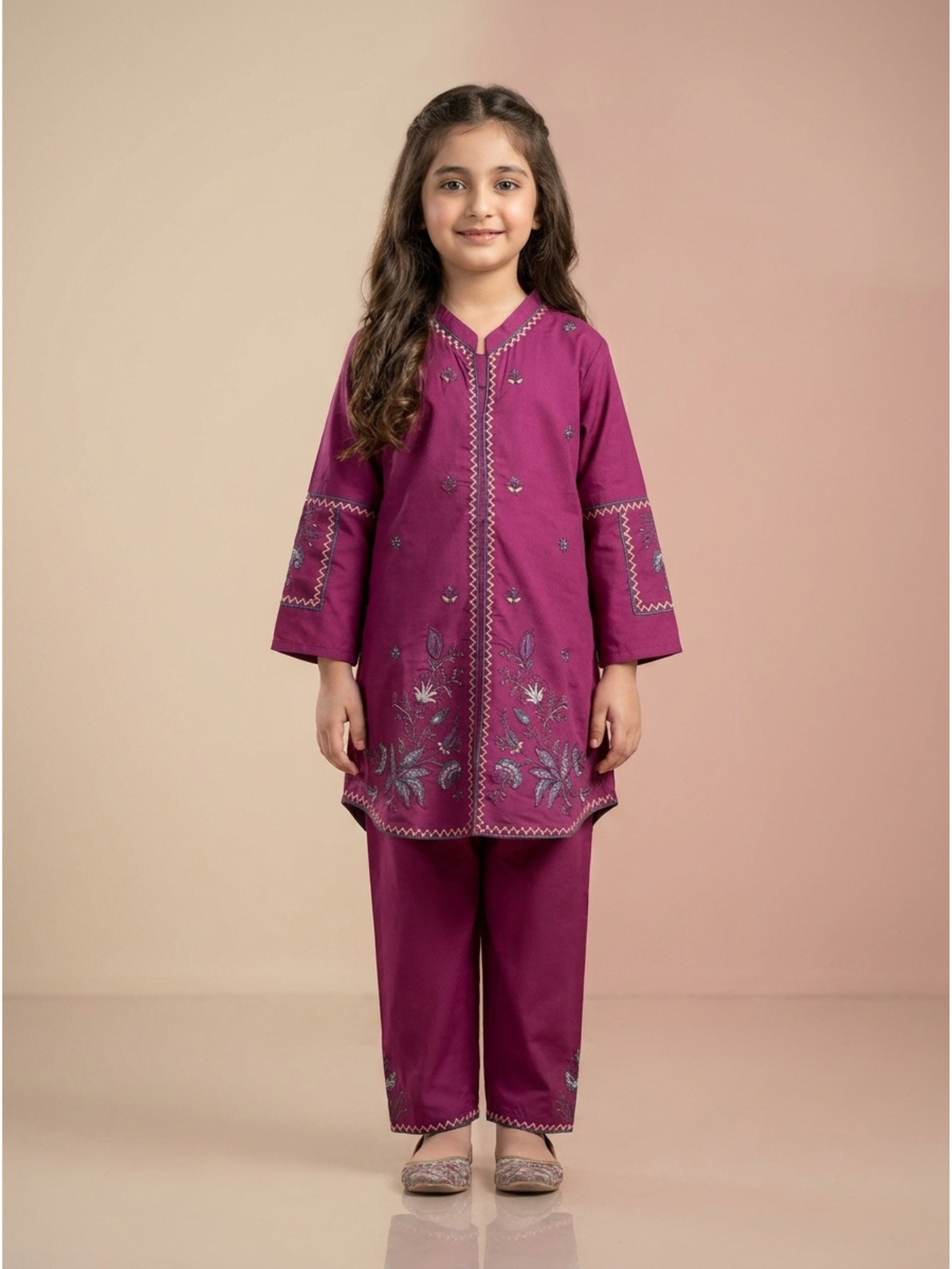 Girls Co Ord Set Embroidered VG209-A