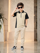 Boys Imported Textured Polo Shirt VP28-B