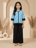 Girls Summer 2Pcs Embroidered Suit VG168-A