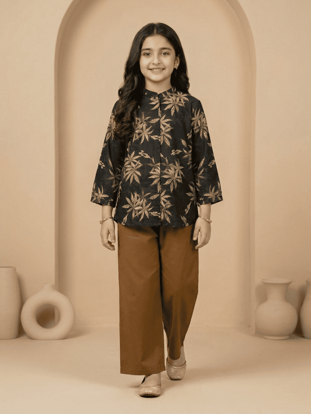 Girls 2Pcs Printed Suit VG132-B