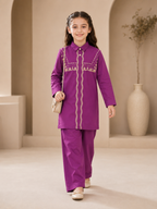 Embroidered Girls Co Ord Set VG222-B