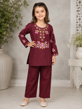 Embroidered Girls Summer 2Pcs Suit VG223-B