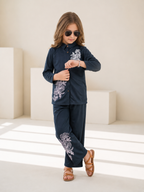 Girls Winter 2Pcs Printed Suit VG232-B