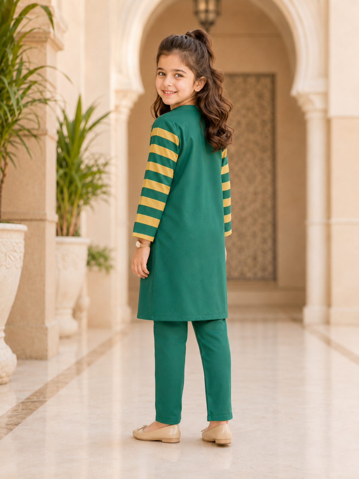 Girls Winter 2Pcs Printed Suit VG231-A