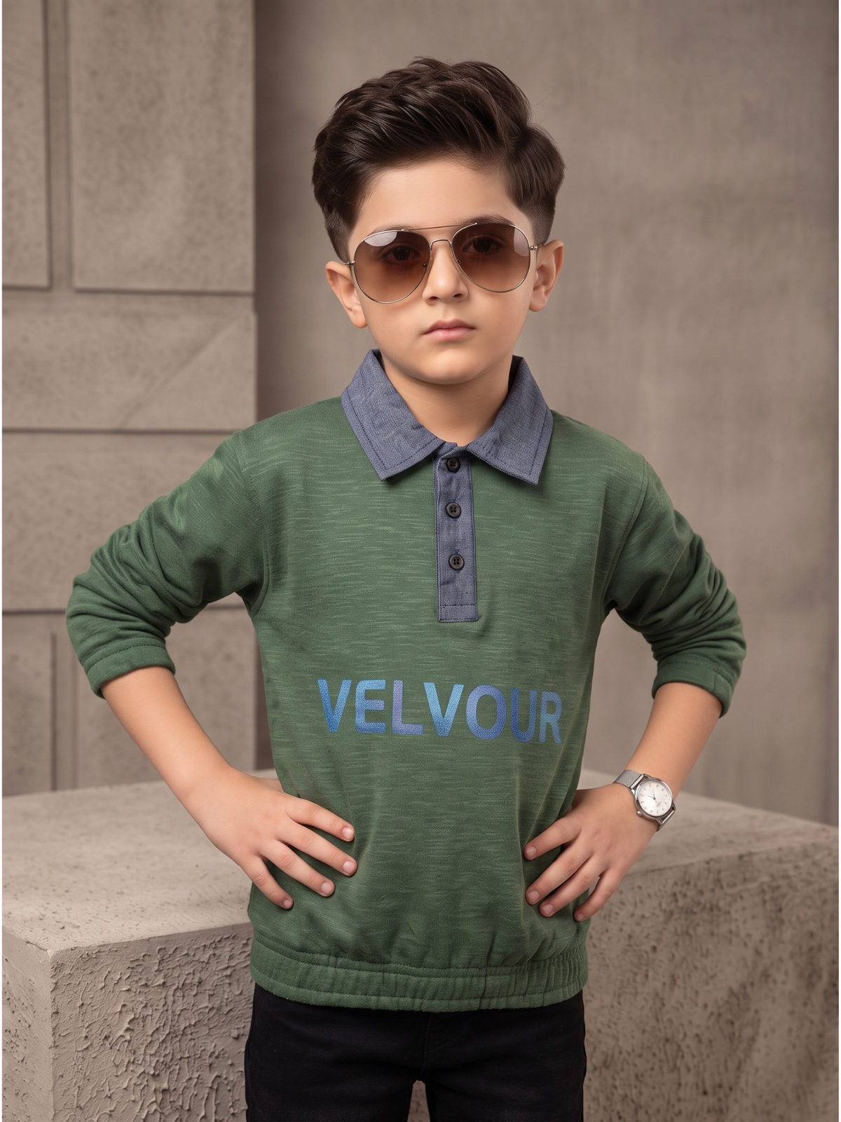 Fleece winter sweatshirt For Boys & Girls VWT64-A