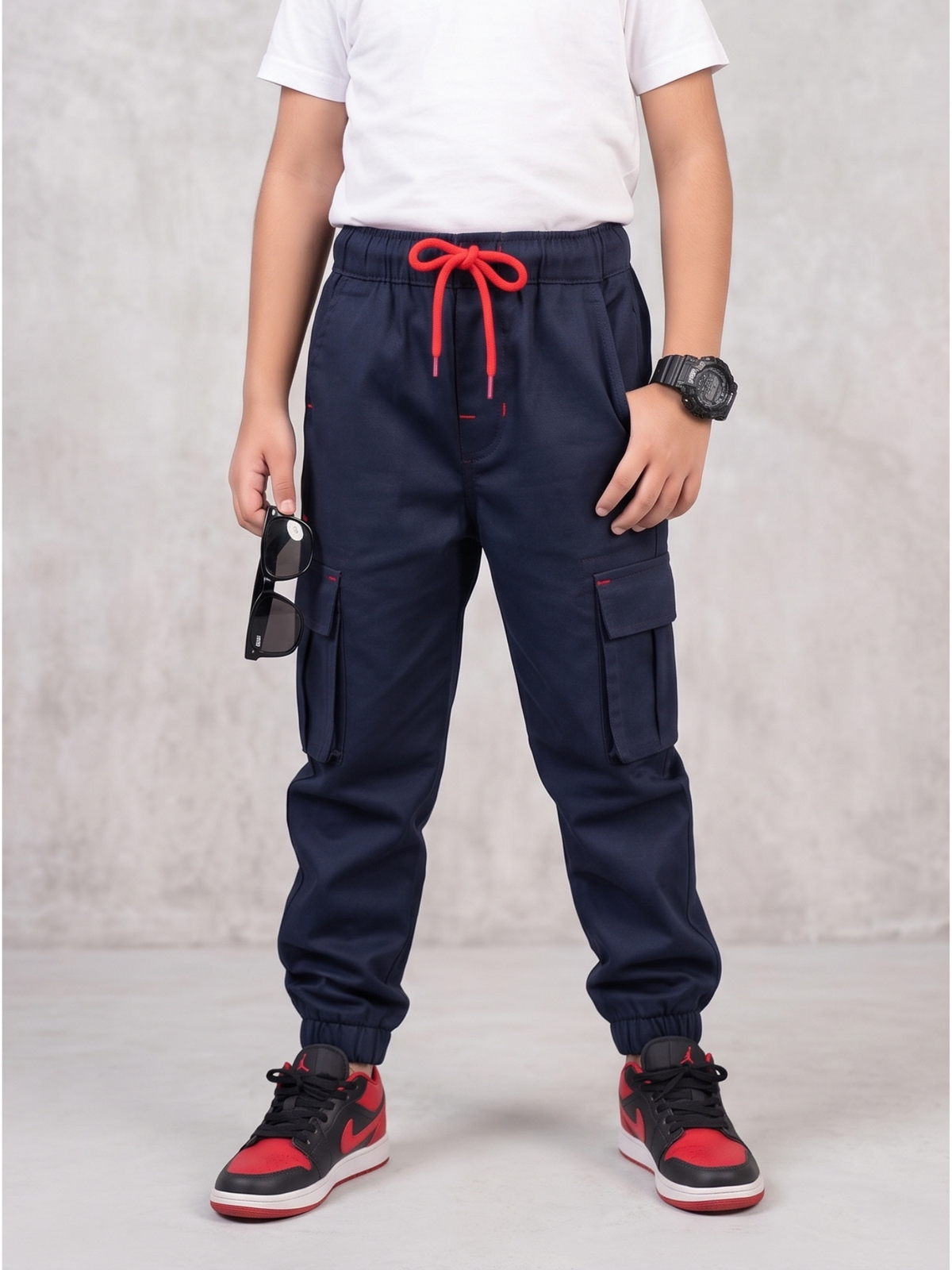 Boys Imported Textured Cargo Trouser VT30-D