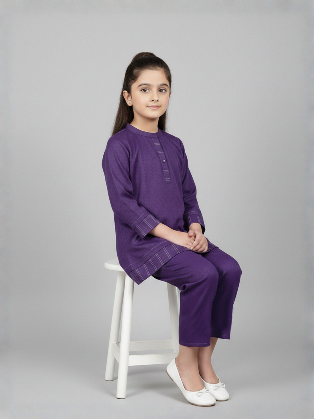 Girls Winter 2Pcs Printed Suit VG202-A
