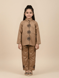 Girls Winter 2Pcs Embroidered Suit VG182-A