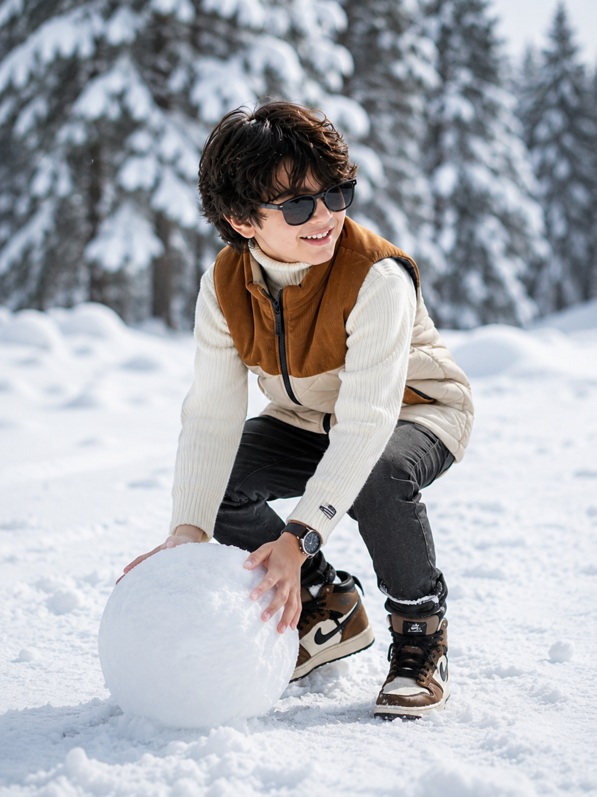 Sleeveless Puffer Jacket Boys & Girls VJ86-A