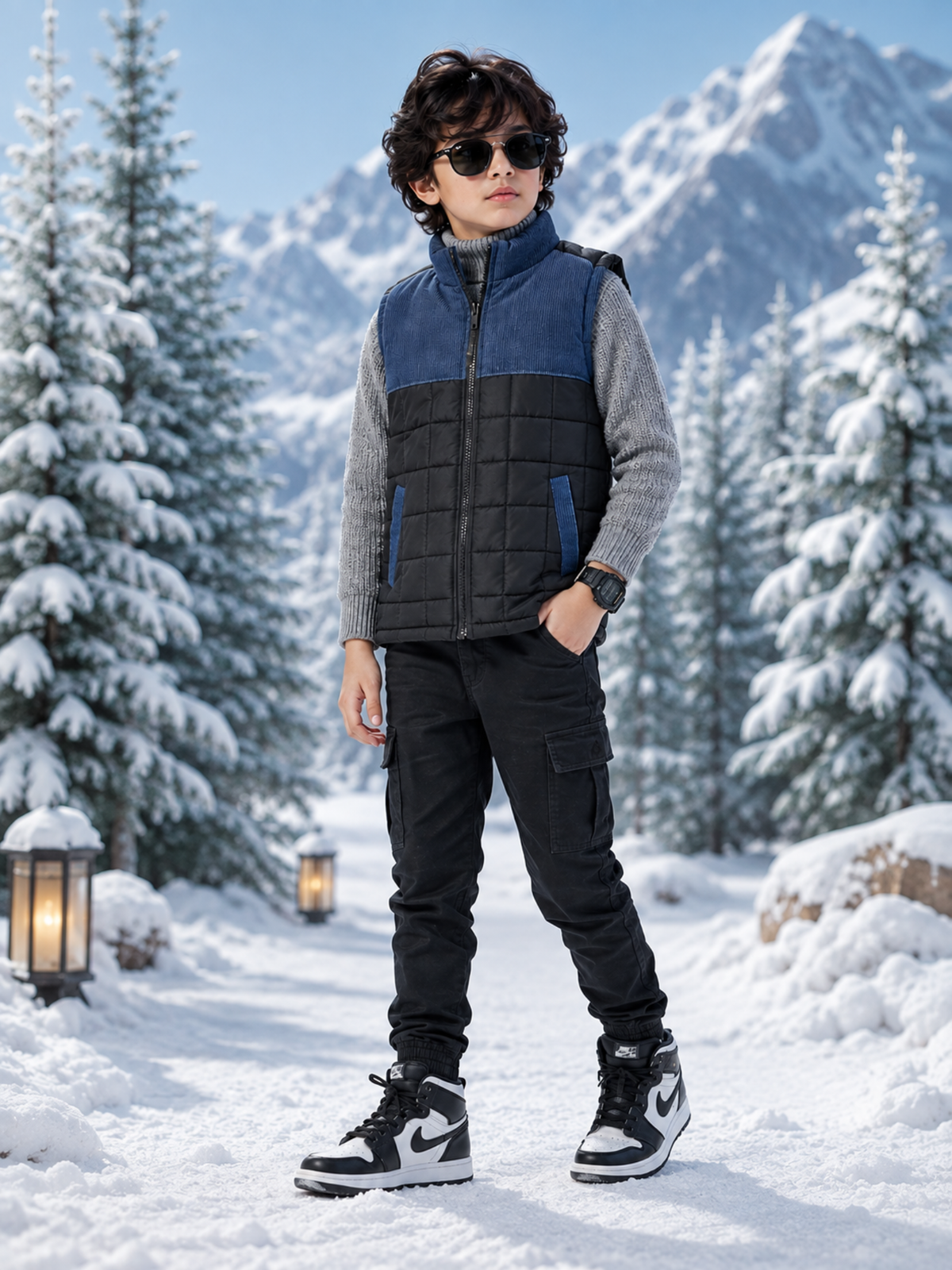 Sleeveless Puffer Jacket Boys & Girls VJ86-B