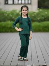Girls Winter 2Pcs Printed Suit VG196-A
