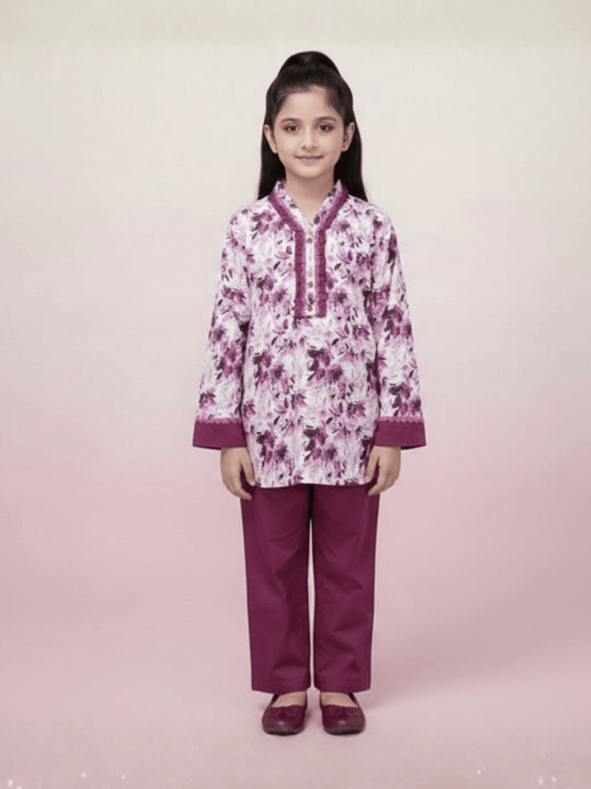 Girls Summer 2Pcs Printed Suit VG185-A