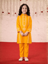 Girls Summer 2Pcs Embroidered Suit VG103-B