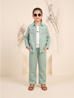 Girls Winter 3Pcs Embroidered Suit VCHN01-F