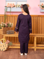 Girls Summer 2Pcs Embroidered Suit VG101-B