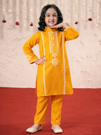 Girls Summer 2Pcs Embroidered Suit VG103-B