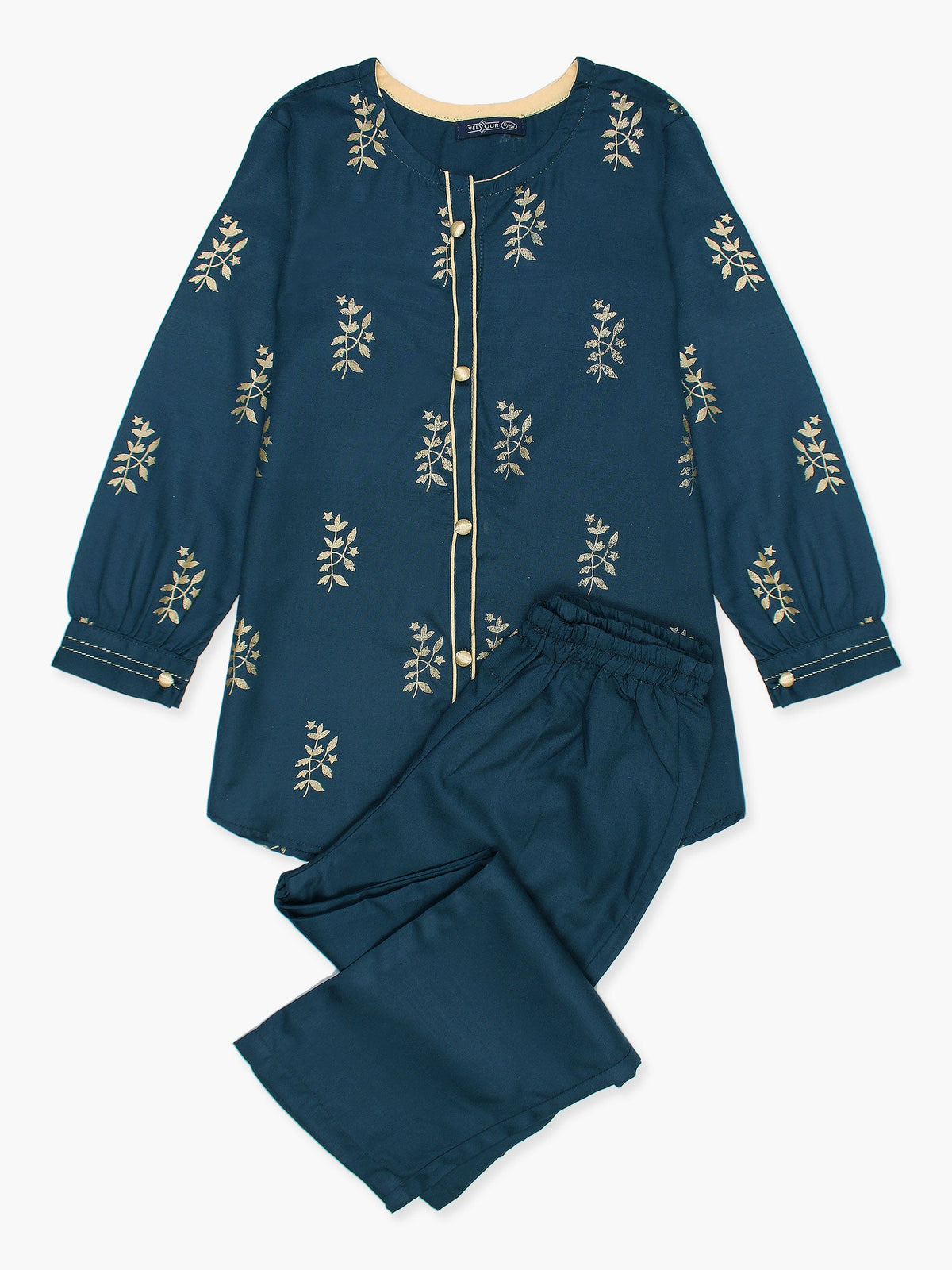 Girls Summer 2Pcs Embroidered Suit VG111-A