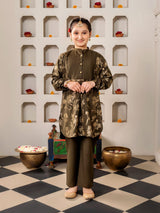 Girls Summer 2Pcs Embroidered Suit VG112-A