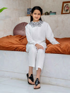 Girls Summer 2Pcs Embroidered Suit VG119-A