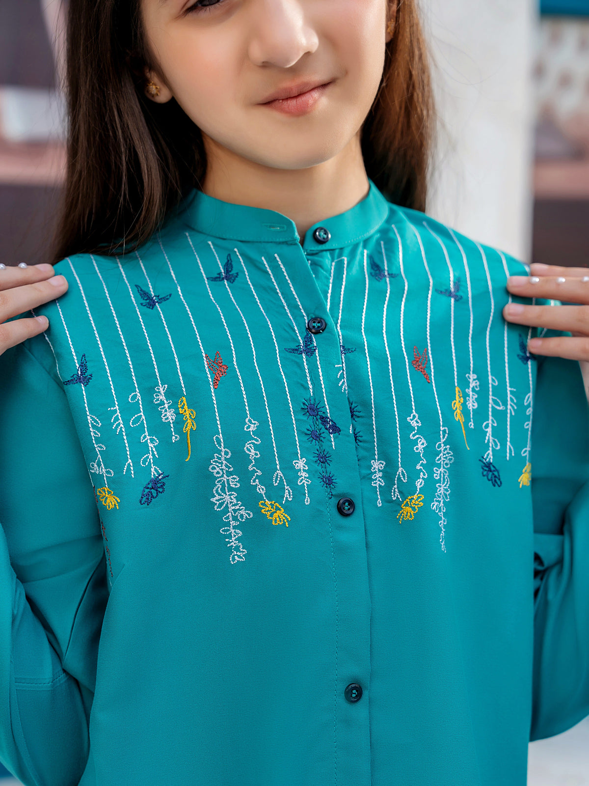 Girls Summer Embroidered Shirt VG122-A