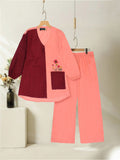 Girls Summer 2Pcs Embroidered Suit VG151-C