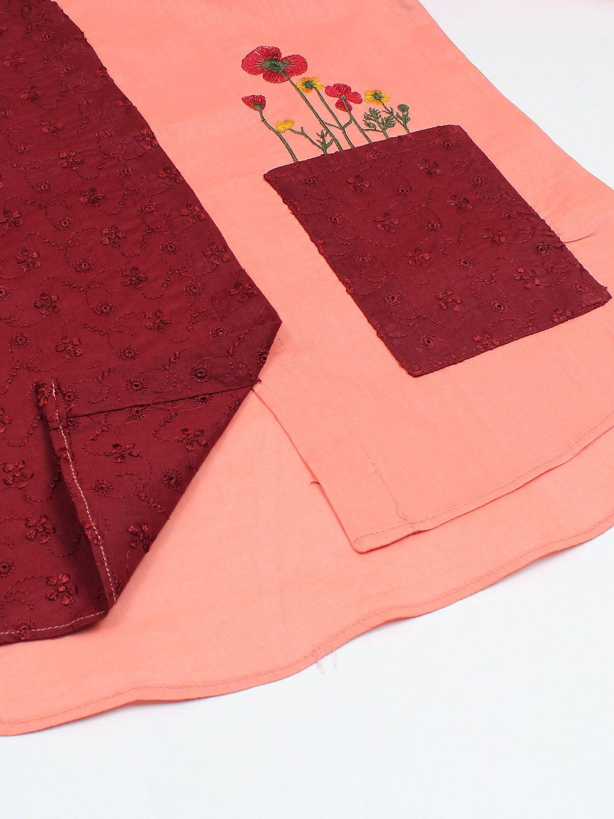 Girls Summer 2Pcs Embroidered Suit VG151-C