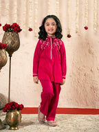 Girls Summer 2Pcs Embroidered Suit VG175-B
