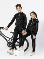 Mock Neck Tracksuit For Boys & Girls, Poly Athletic Fleece #VWT11-B