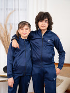 Mock Neck Tracksuit For Boys & Girls, Fleece #VWT32-A