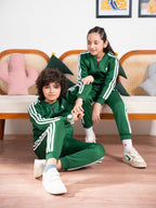 Mock Neck Tracksuit For Boys & Girls, Fleece #VWT36-A