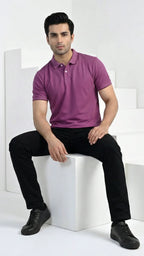 The Prestige Popcorn Polo – Wine Hue Classic